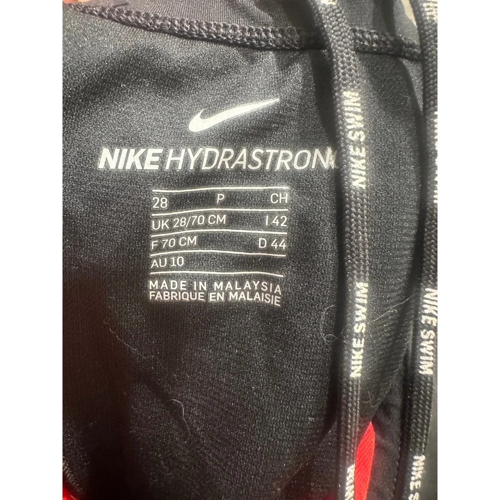 Nike HydraStrong Mens Swim Jammers Black Red Training Trunks Size 28 NESS8044
